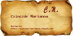 Czinczár Marianna névjegykártya